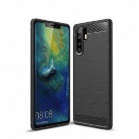 Hoesje voor Huawei P30 Pro Geborstelde Koolstofvezel