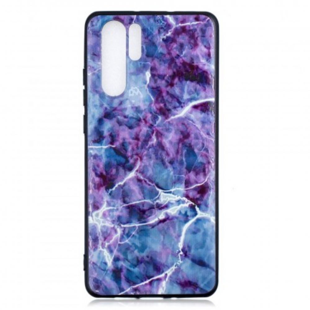 Hoesje voor Huawei P30 Pro Paars Marmer