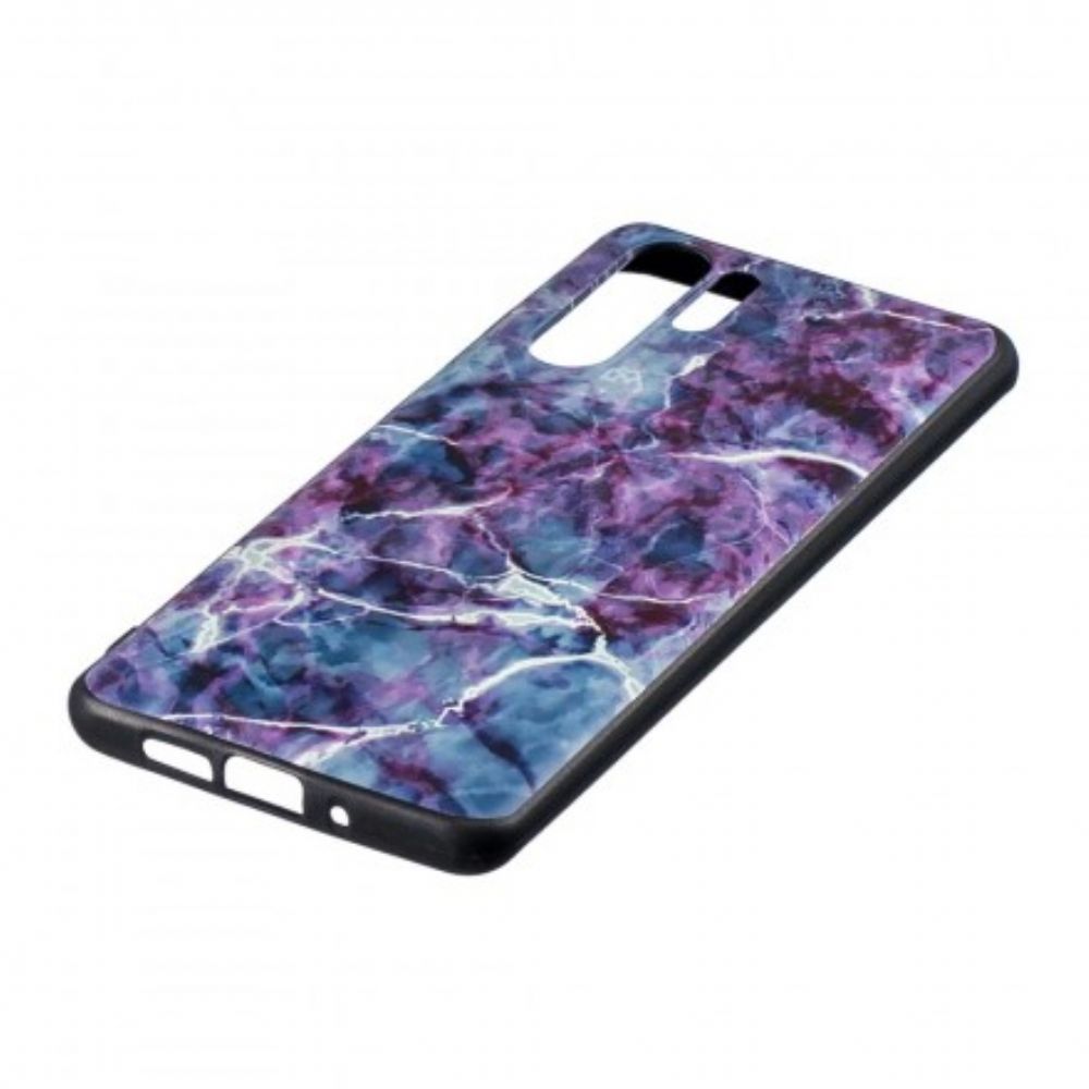 Hoesje voor Huawei P30 Pro Paars Marmer