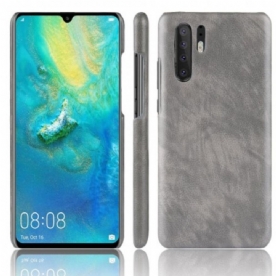 Hoesje voor Huawei P30 Pro Prestaties Litchi Leder Effect