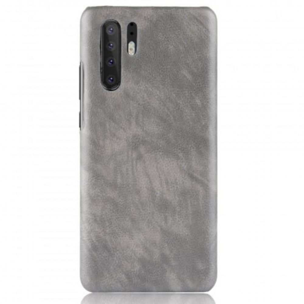 Hoesje voor Huawei P30 Pro Prestaties Litchi Leder Effect