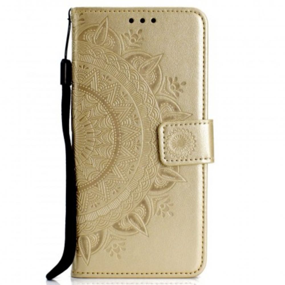 Leren Hoesje voor Huawei P30 Pro Zon Mandala