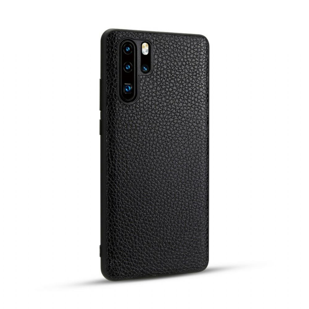 Telefoonhoesje voor Huawei P30 Pro Echt Litchi Leer