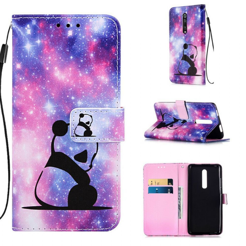 Flip Case voor Xiaomi Mi 9T / Mi 9T Pro Panda Galaxy