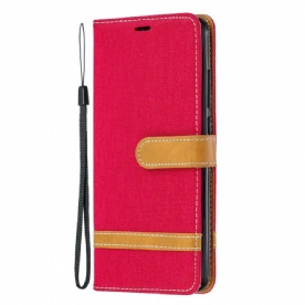 Folio-hoesje voor Xiaomi Mi 9T / Mi 9T Pro Met Ketting Band Met Stof En Leereffect