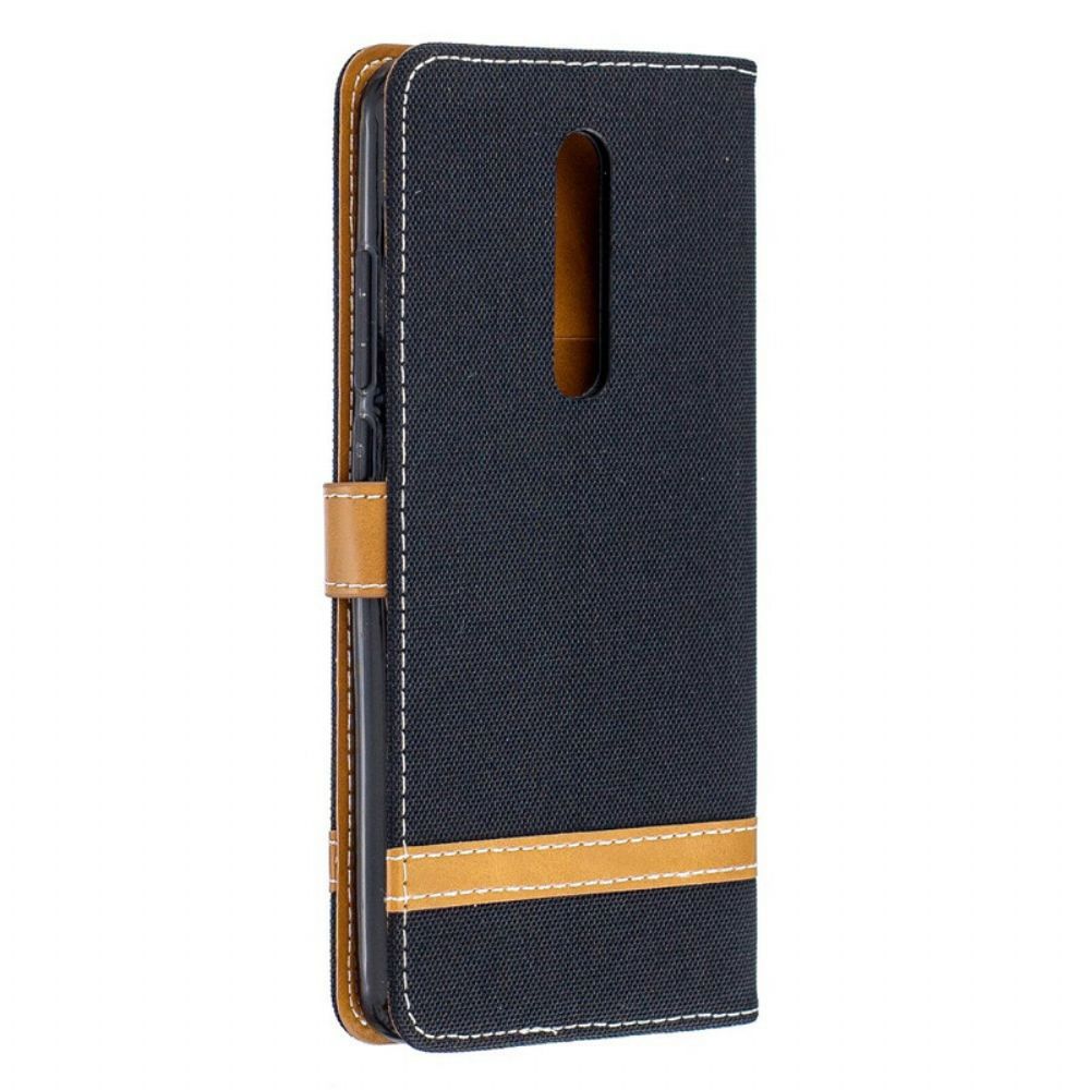 Folio-hoesje voor Xiaomi Mi 9T / Mi 9T Pro Met Ketting Band Met Stof En Leereffect