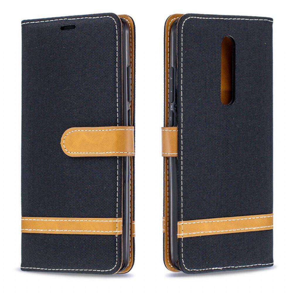 Folio-hoesje voor Xiaomi Mi 9T / Mi 9T Pro Met Ketting Band Met Stof En Leereffect