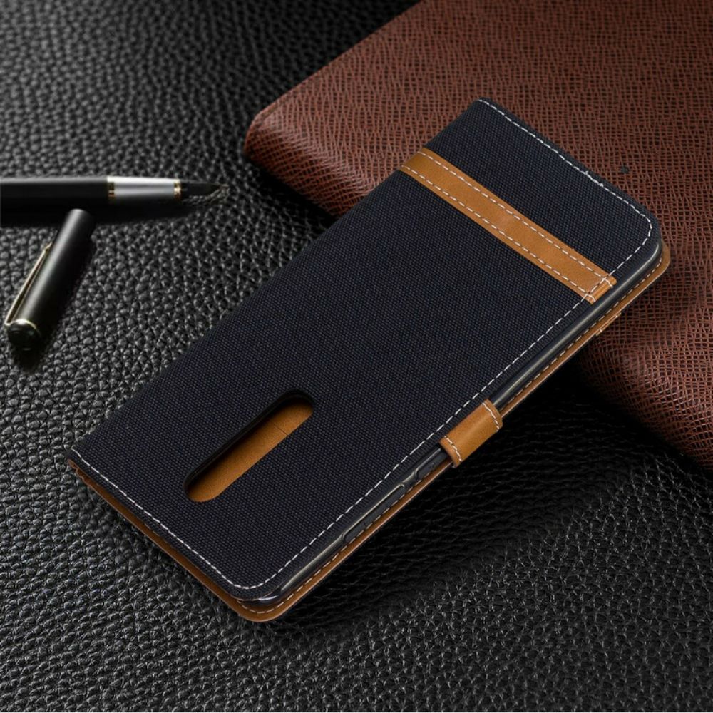 Folio-hoesje voor Xiaomi Mi 9T / Mi 9T Pro Met Ketting Band Met Stof En Leereffect