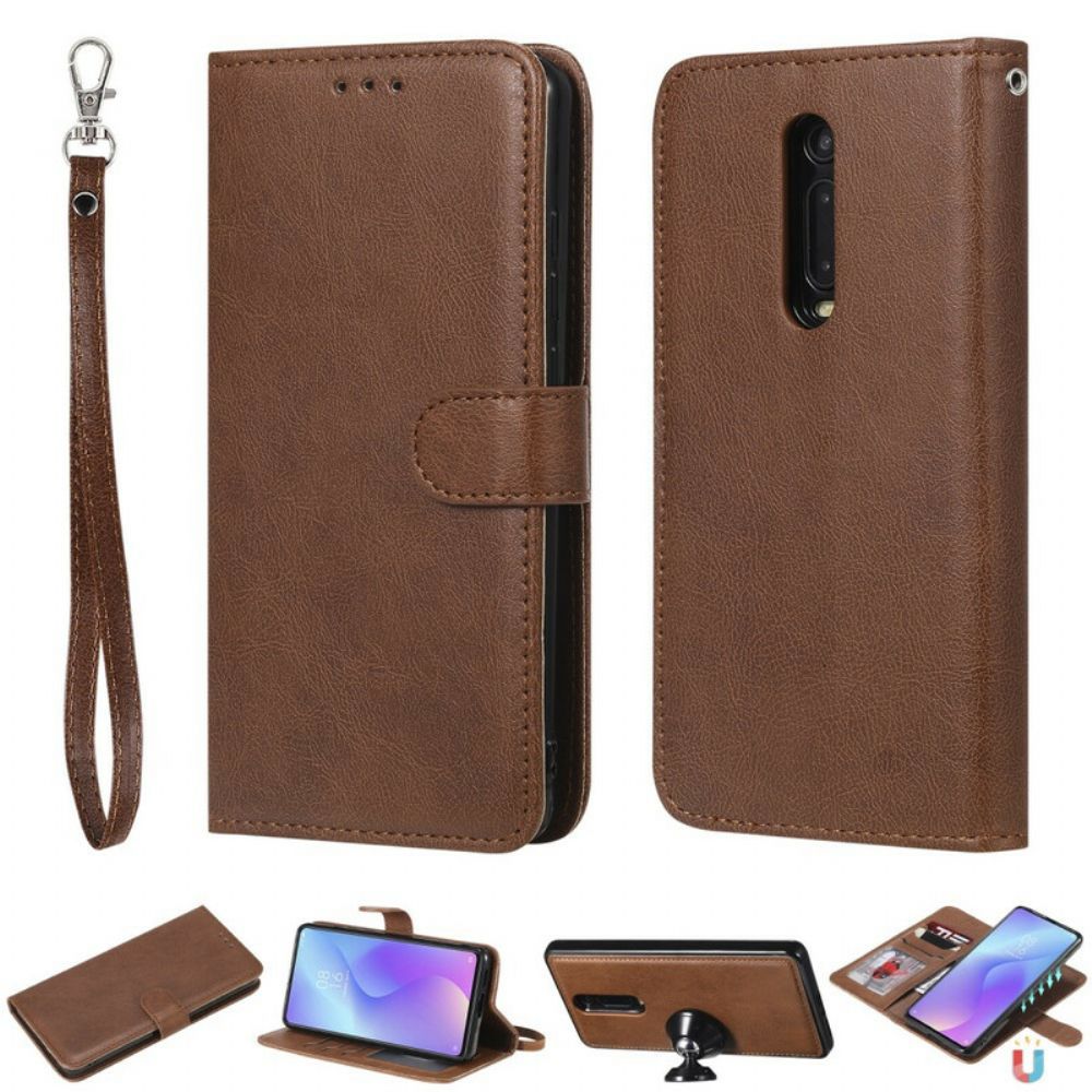 Hoesje Flip Case voor Xiaomi Mi 9T / Mi 9T Pro Met Ketting Afneembare Riem