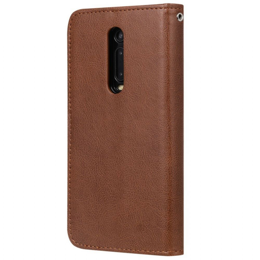 Hoesje Flip Case voor Xiaomi Mi 9T / Mi 9T Pro Met Ketting Afneembare Riem