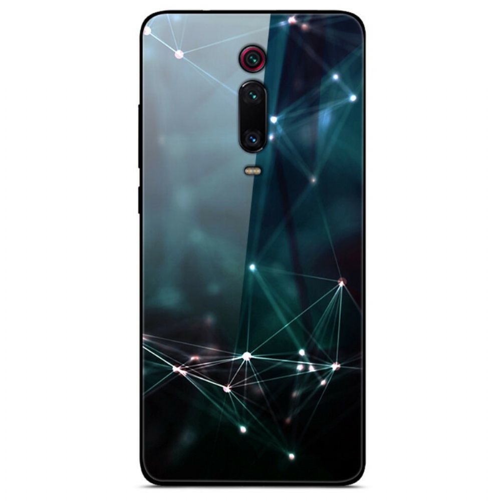 Hoesje voor Xiaomi Mi 9T / Mi 9T Pro Abstracte Kleuren Gehard Glas