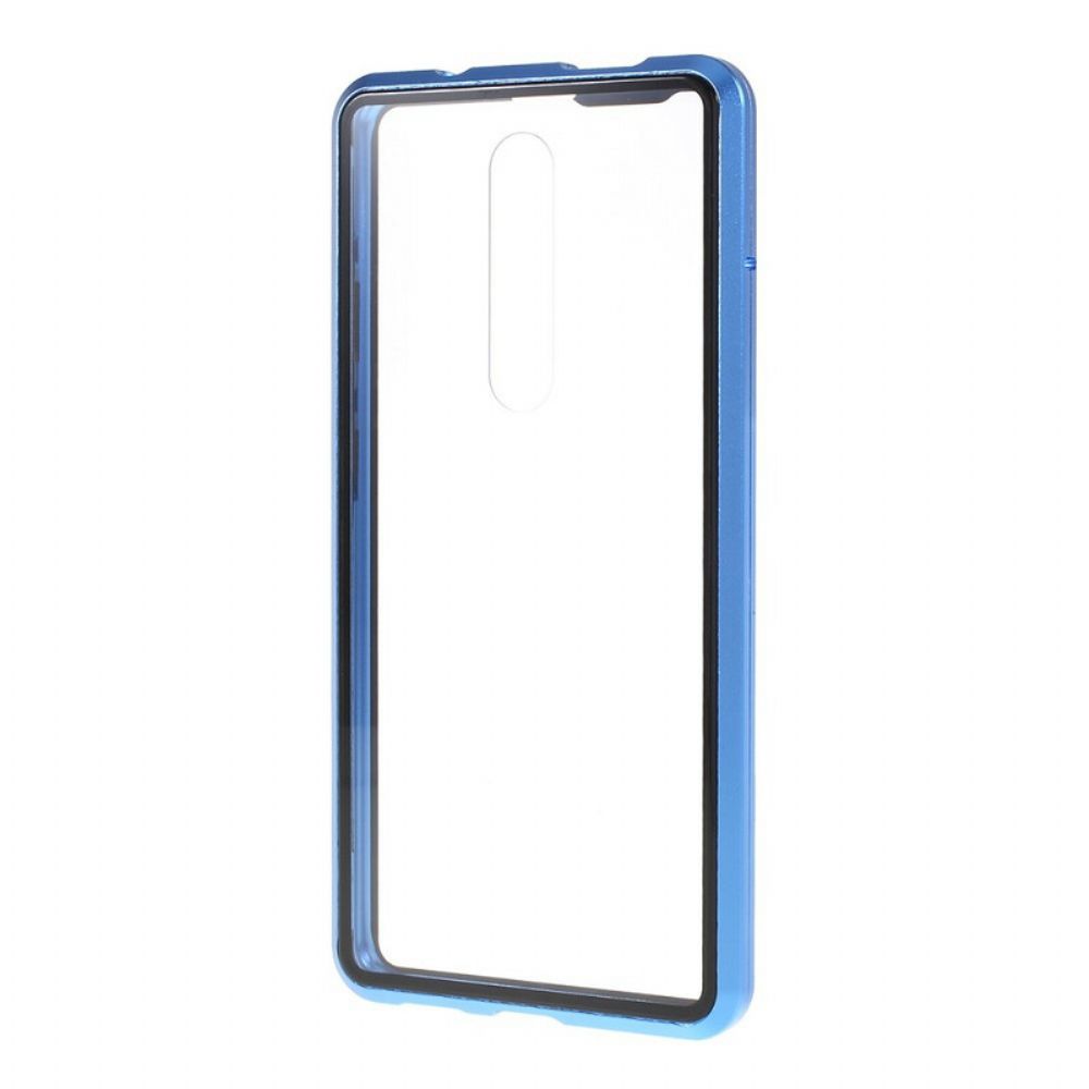 Hoesje voor Xiaomi Mi 9T / Mi 9T Pro Metalen Randen En Gehard Glas