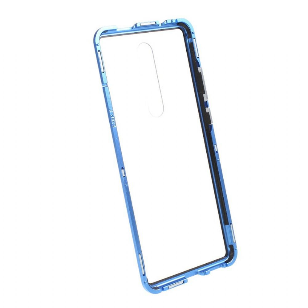 Hoesje voor Xiaomi Mi 9T / Mi 9T Pro Metalen Randen En Gehard Glas