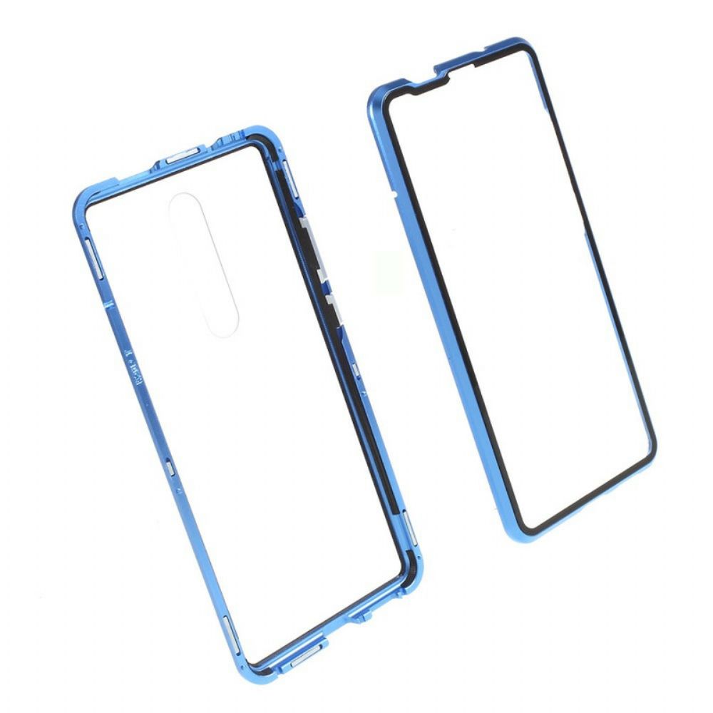 Hoesje voor Xiaomi Mi 9T / Mi 9T Pro Metalen Randen En Gehard Glas