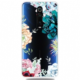 Hoesje voor Xiaomi Mi 9T / Mi 9T Pro Naadloze Aquarelbloemen