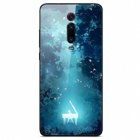 Hoesje voor Xiaomi Mi 9T / Mi 9T Pro Piano Van Gehard Glas In De Nacht