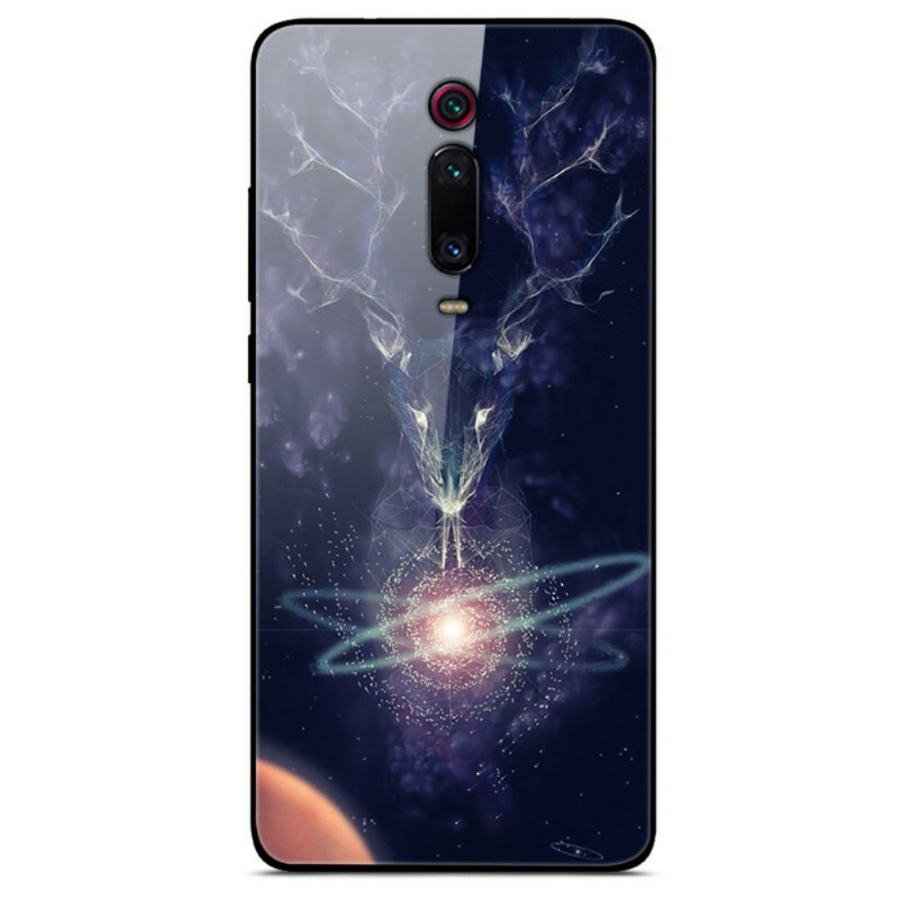 Hoesje voor Xiaomi Mi 9T / Mi 9T Pro Sterrenhert Gehard Glas