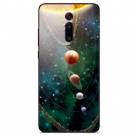 Hoesje voor Xiaomi Mi 9T / Mi 9T Pro Zonnestelsel Planeet Gehard Glas