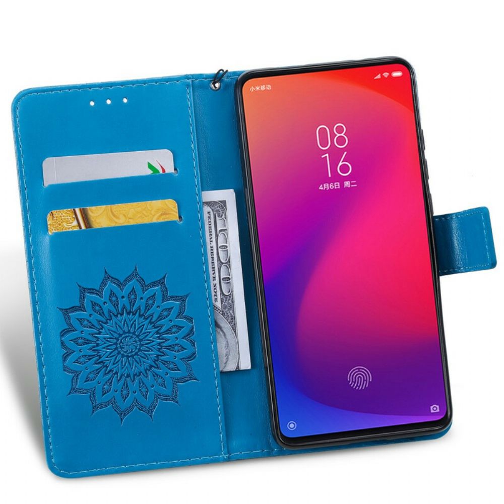 Leren Hoesje voor Xiaomi Mi 9T / Mi 9T Pro Zonnebloem