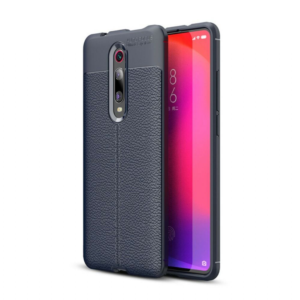 Telefoonhoesje voor Xiaomi Mi 9T / Mi 9T Pro Dubbele Lijn Litchi Leder Effect