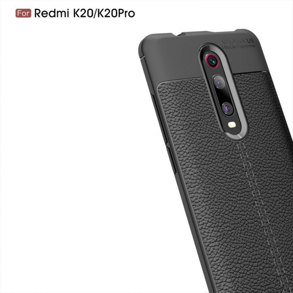 Telefoonhoesje voor Xiaomi Mi 9T / Mi 9T Pro Dubbele Lijn Litchi Leder Effect