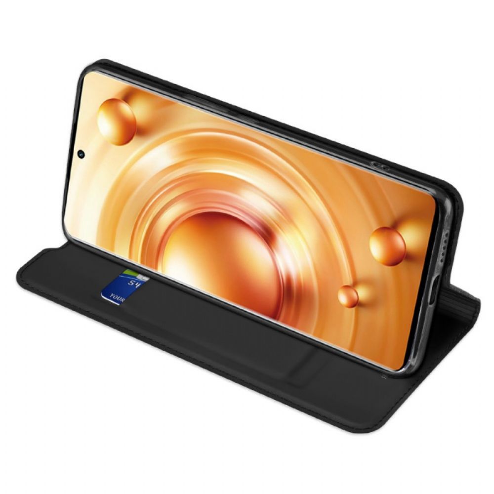 Bescherming Hoesje voor Vivo X80 Pro Folio-hoesje Skin-pro Series Dux Ducis