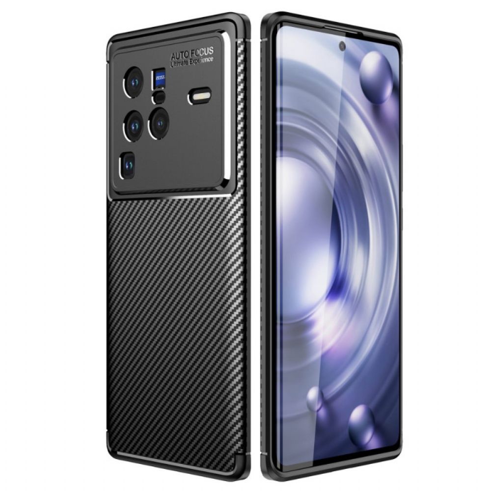 Hoesje voor Vivo X80 Pro Koolstofvezelslang