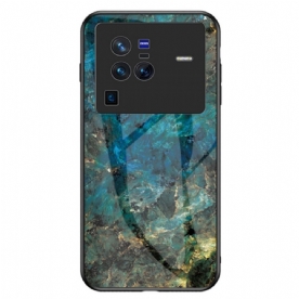 Hoesje voor Vivo X80 Pro Marmer Gehard Glas