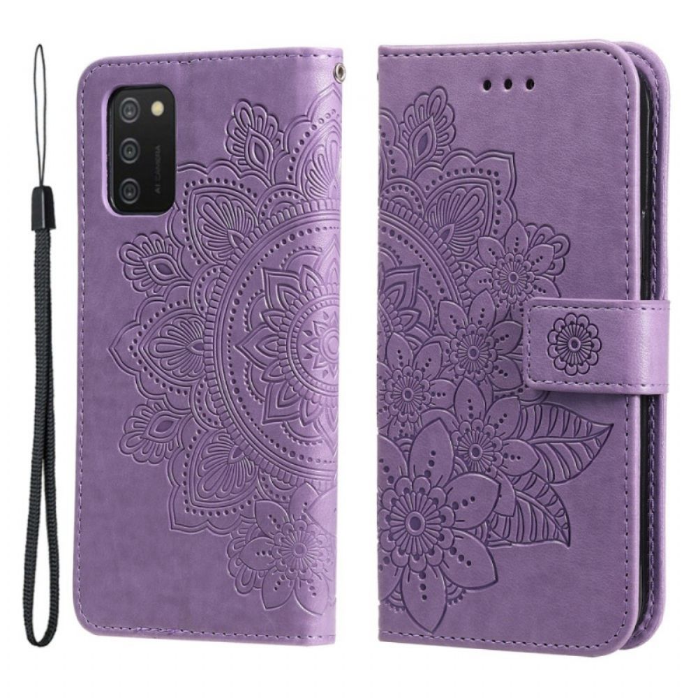 Flip Case voor Samsung Galaxy A03s Bloemenmandala