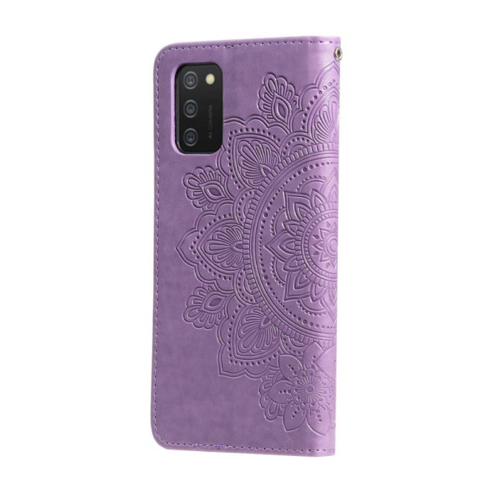 Flip Case voor Samsung Galaxy A03s Bloemenmandala