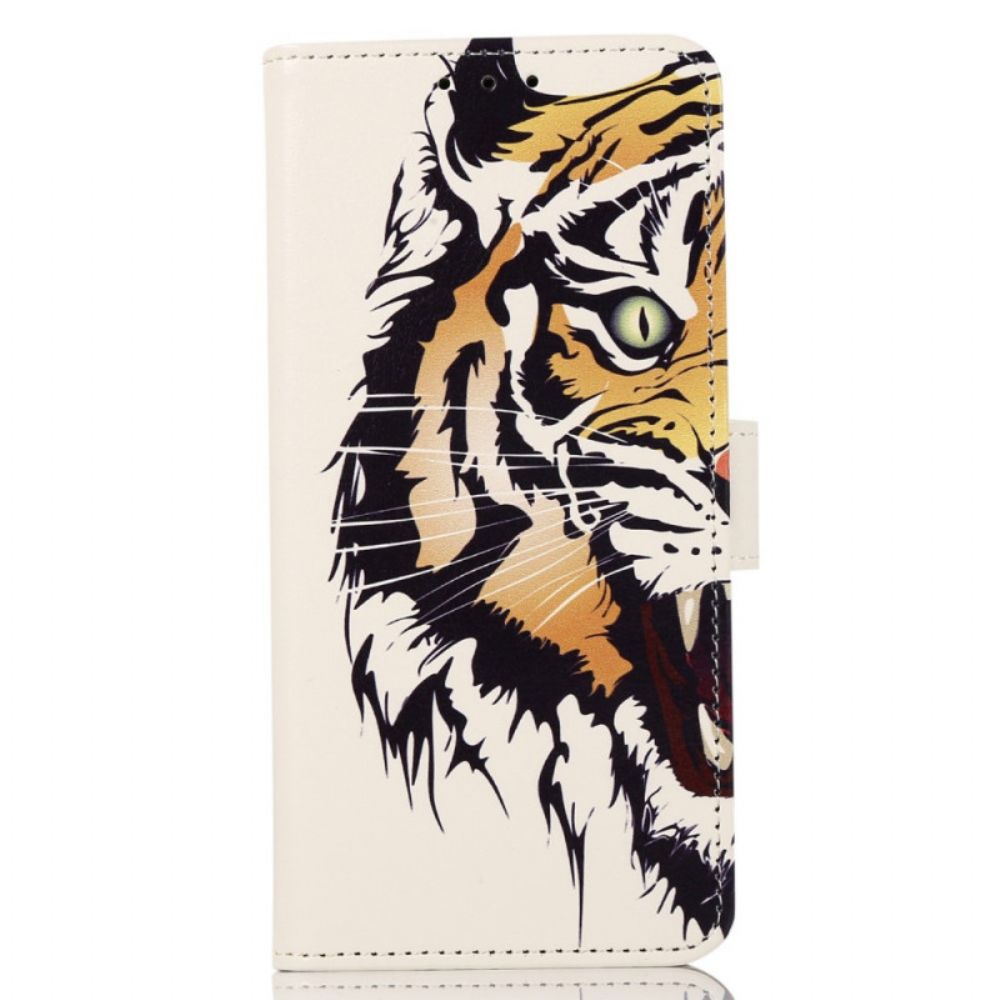 Flip Case voor Samsung Galaxy A03s Felle Tijger