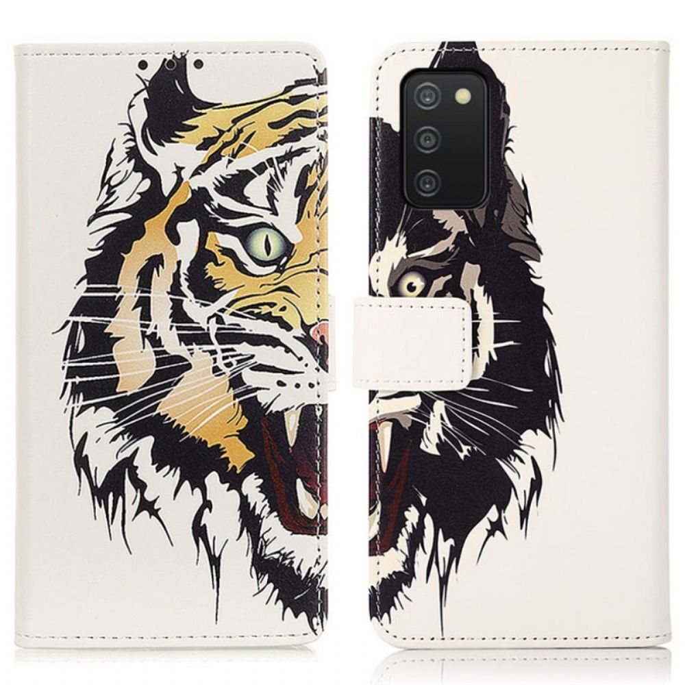 Flip Case voor Samsung Galaxy A03s Felle Tijger