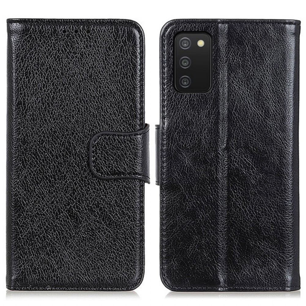 Flip Case voor Samsung Galaxy A03s Gesplitst Nappaleer