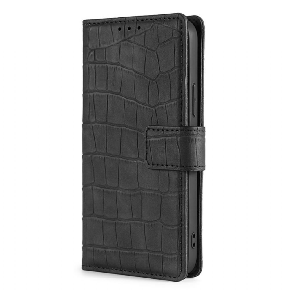 Flip Case voor Samsung Galaxy A03s Krokodillenleereffect