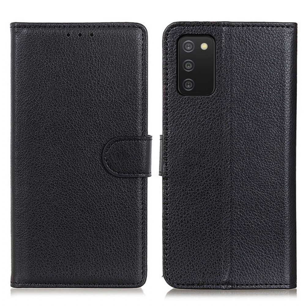 Flip Case voor Samsung Galaxy A03s Lychee-textuur