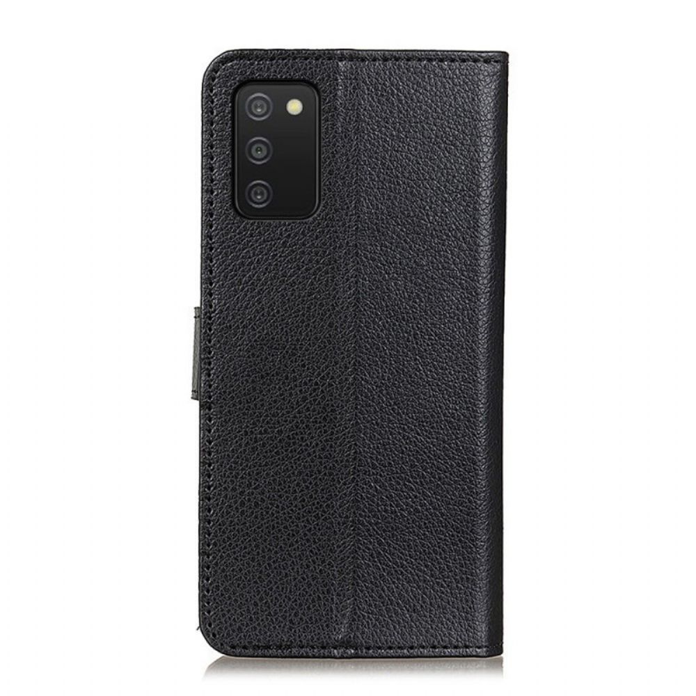 Flip Case voor Samsung Galaxy A03s Lychee-textuur