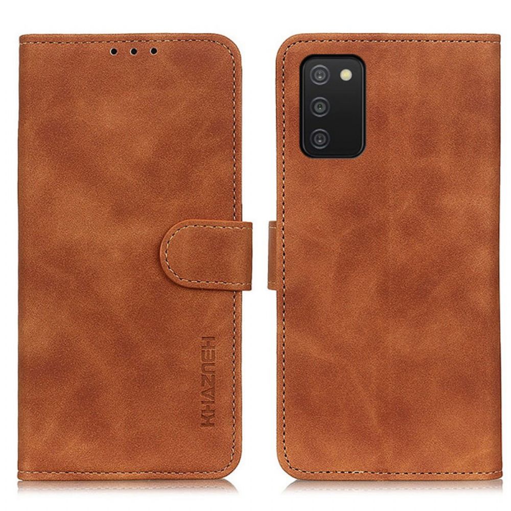 Folio-hoesje voor Samsung Galaxy A03s Vintage Khazneh Leereffect