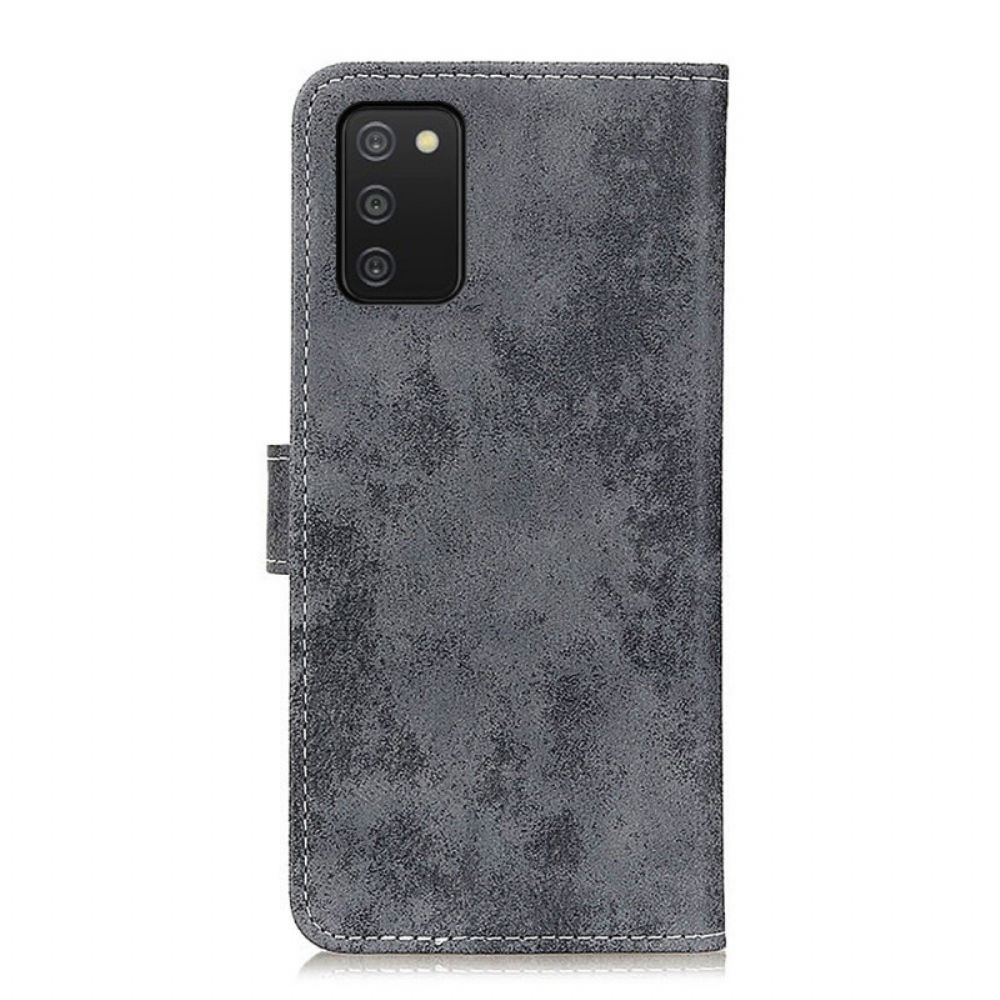 Folio-hoesje voor Samsung Galaxy A03s Vintage Kunstleer