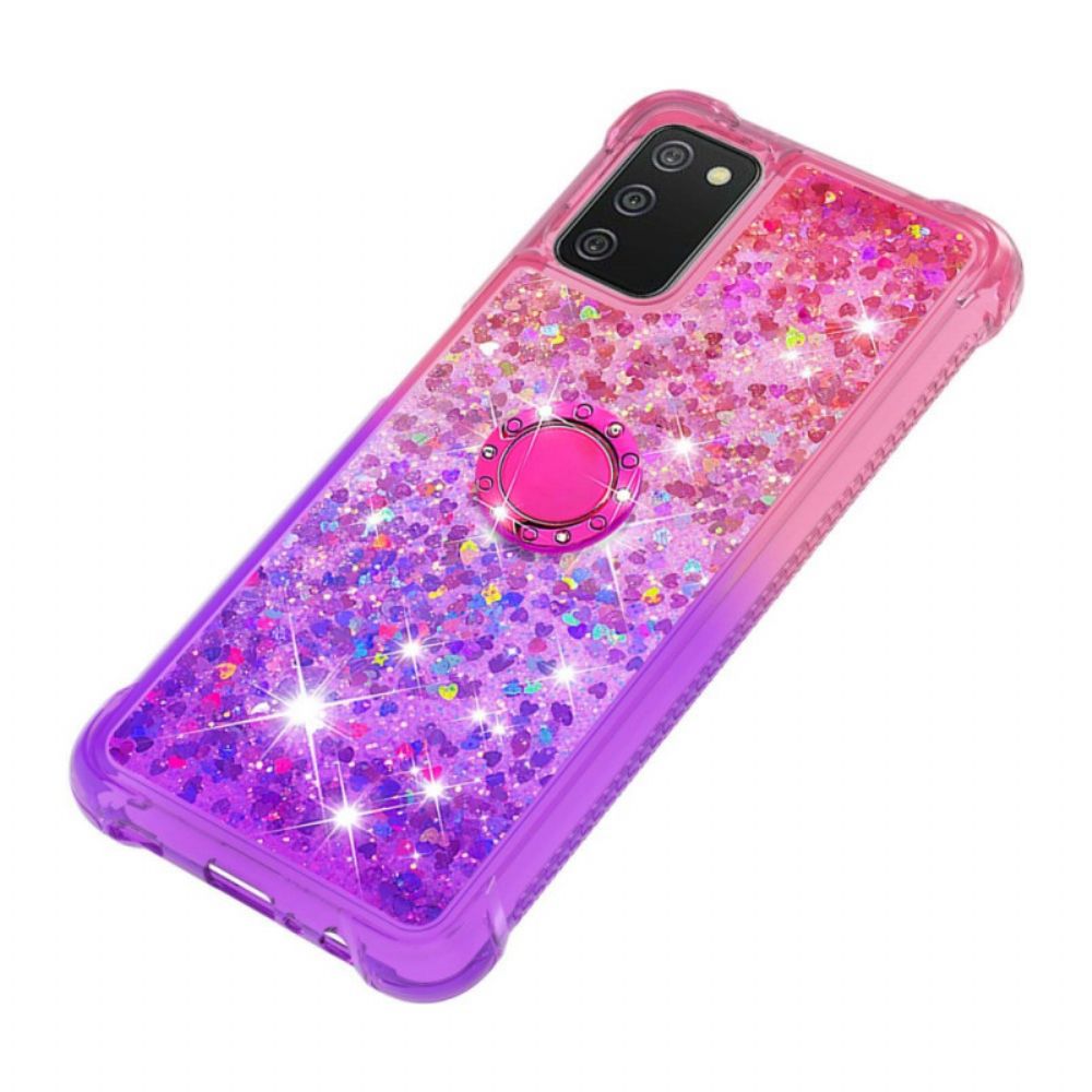 Hoesje voor Samsung Galaxy A03s Glitter Ring-ondersteuning