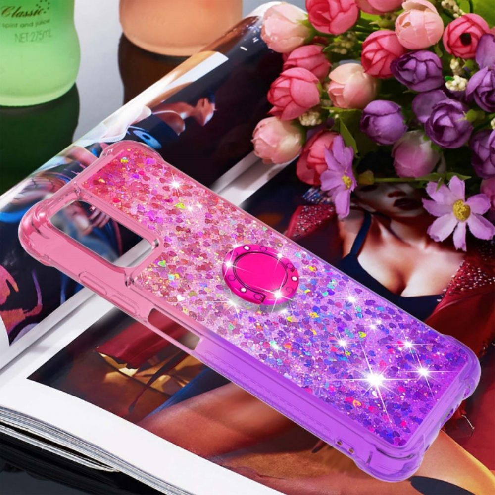 Hoesje voor Samsung Galaxy A03s Glitter Ring-ondersteuning