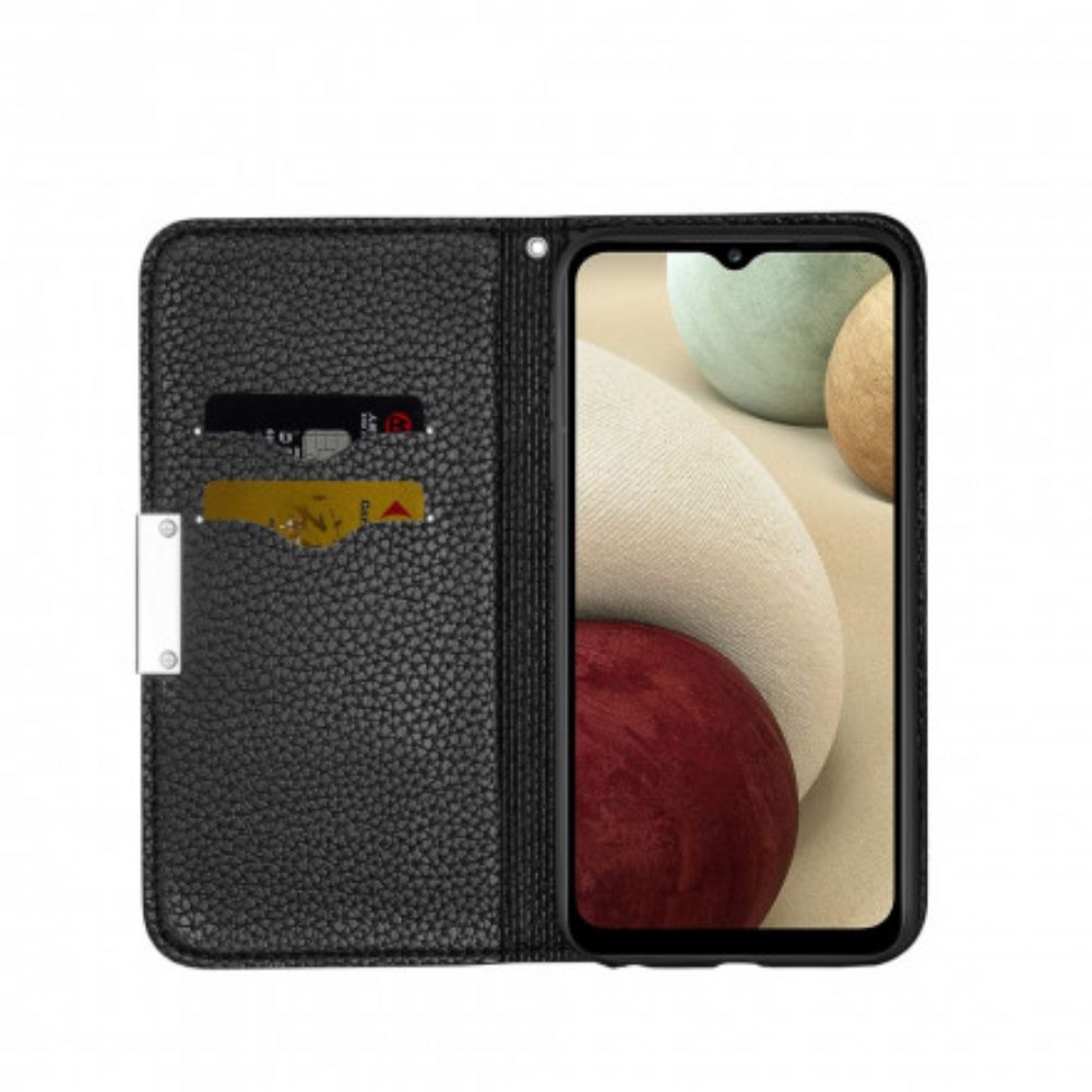 Bescherming Hoesje voor Samsung Galaxy A22 4G Folio-hoesje Ultra Chique Litchi Kunstleer