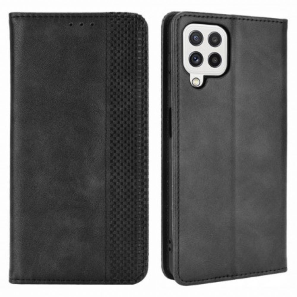 Bescherming Hoesje voor Samsung Galaxy A22 4G Folio-hoesje Vintage Gestileerd Leereffect