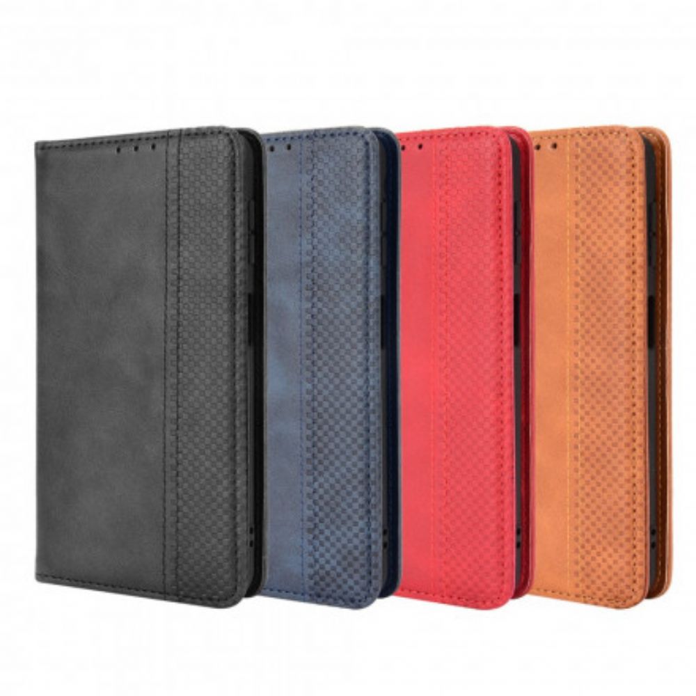 Bescherming Hoesje voor Samsung Galaxy A22 4G Folio-hoesje Vintage Gestileerd Leereffect