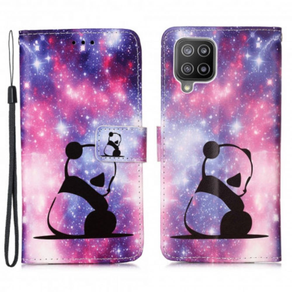 Flip Case voor Samsung Galaxy A22 4G Panda Galaxy