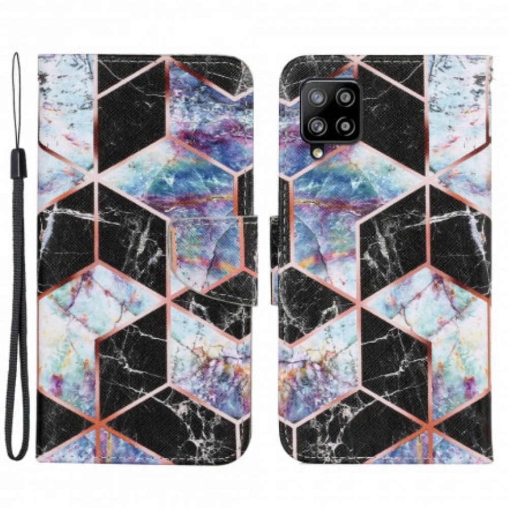 Folio-hoesje voor Samsung Galaxy A22 4G Geometrisch Marmer