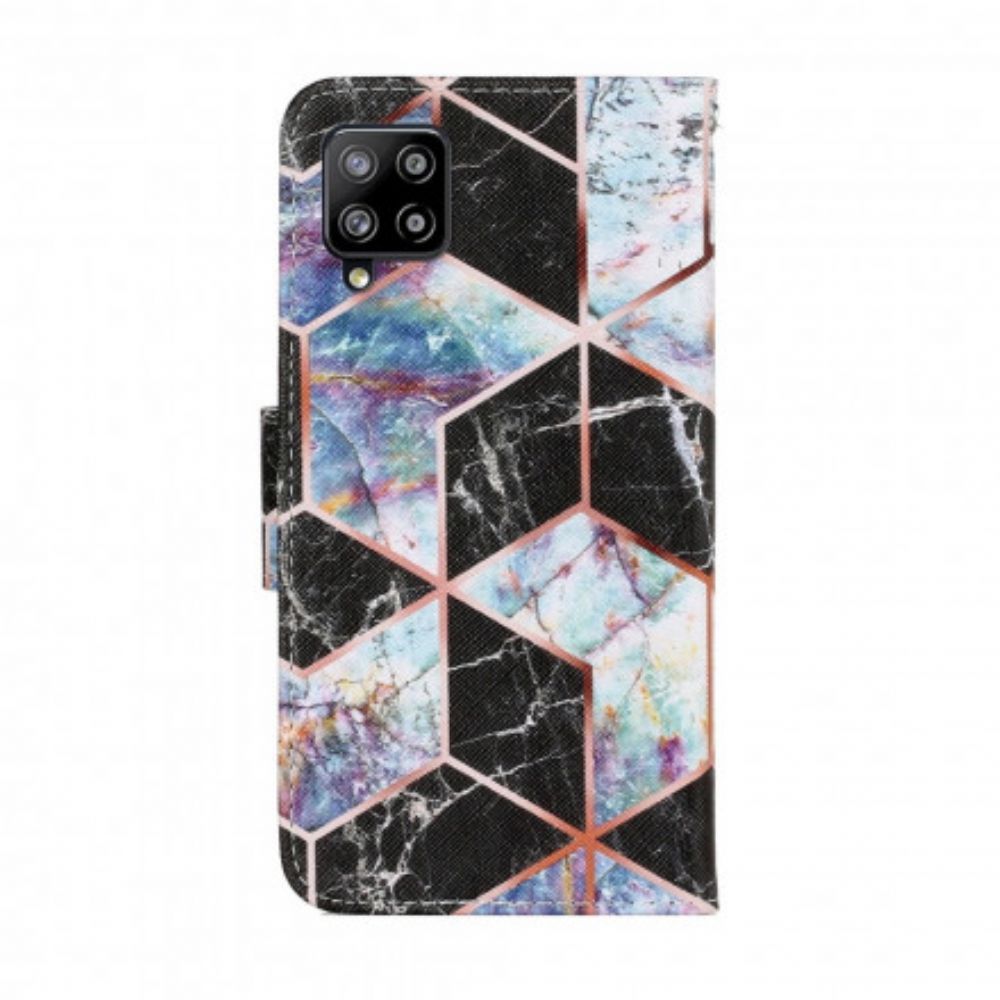 Folio-hoesje voor Samsung Galaxy A22 4G Geometrisch Marmer