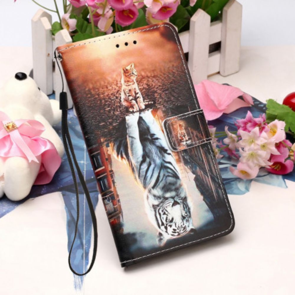 Folio-hoesje voor Samsung Galaxy A22 4G Katje