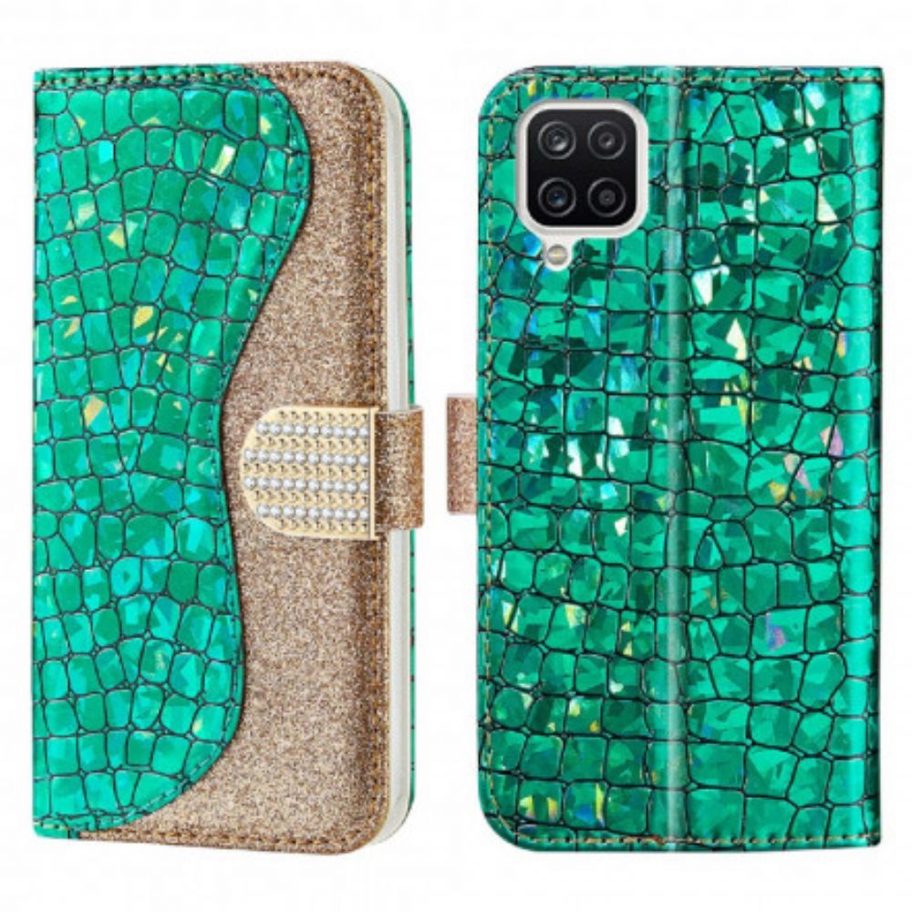 Folio-hoesje voor Samsung Galaxy A22 4G Kroon Diamanten