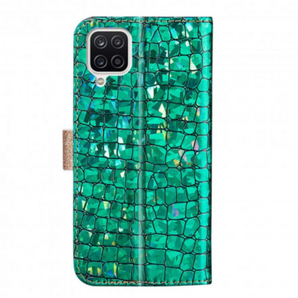 Folio-hoesje voor Samsung Galaxy A22 4G Kroon Diamanten