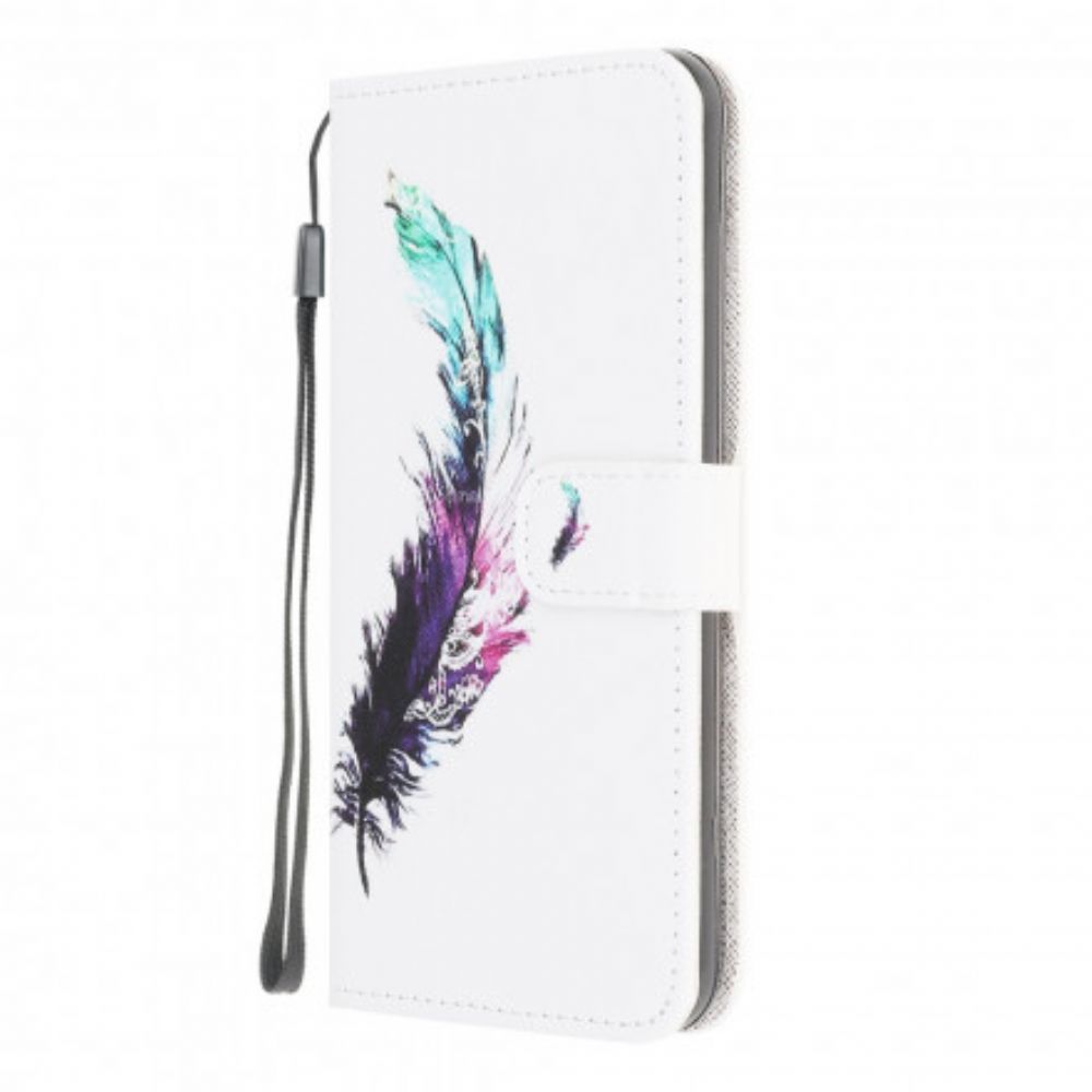 Folio-hoesje voor Samsung Galaxy A22 4G Met Ketting Thong Veer